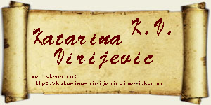 Katarina Virijević vizit kartica